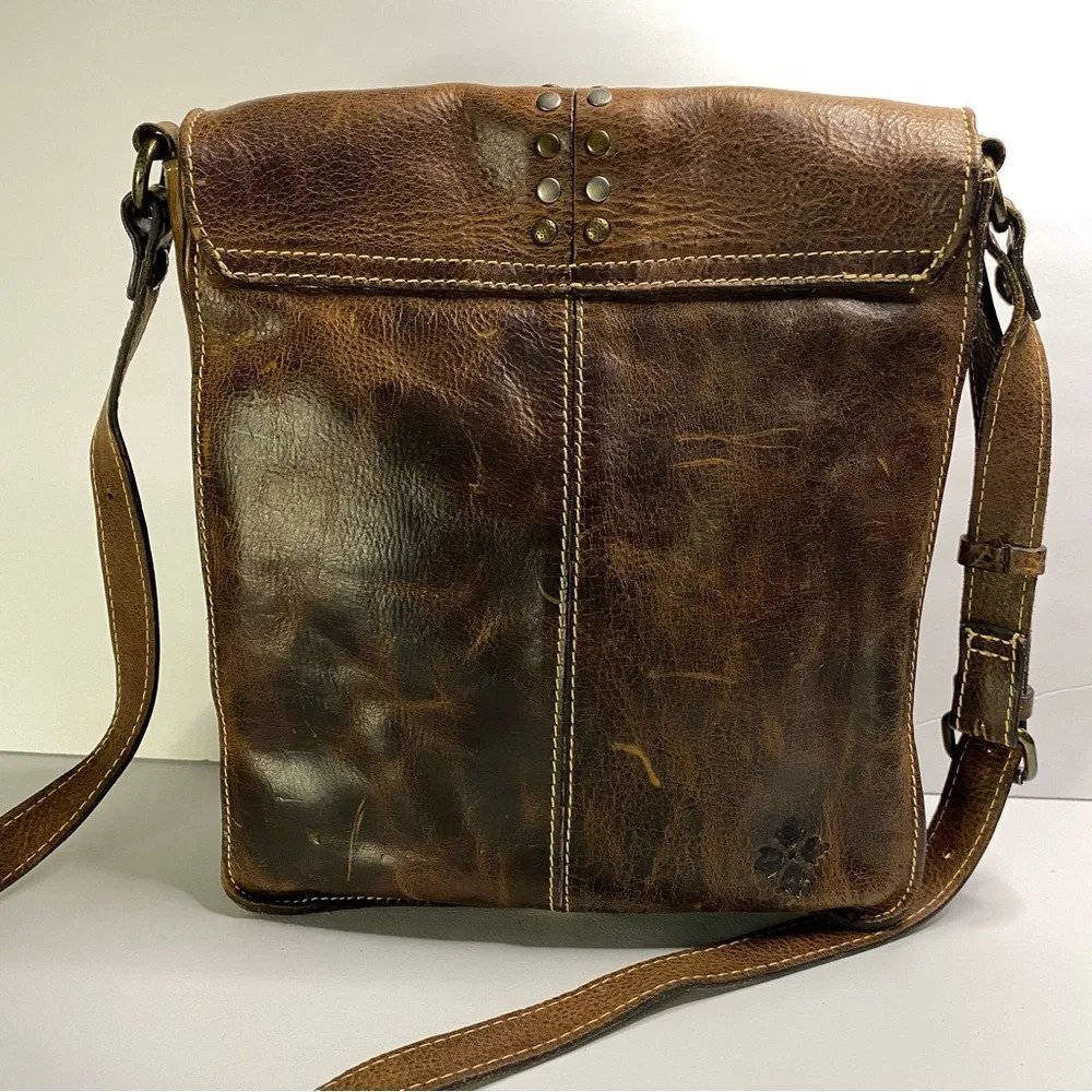 Patricia Nash Armeno Crossbody dark Leather Bag - Picture 3 of 15